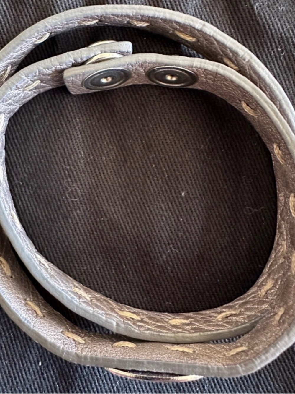 Fendi Selleria Black Metallic Logo Plaque Bracelet - Picture 4 of 5